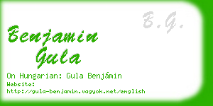 benjamin gula business card