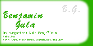 benjamin gula business card